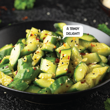 Spicy Asian Cucumber Spiral Salad